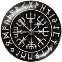 20MM  Symbol Print glass snaps buttons