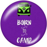 20MM School Bus car Print glass snaps buttons