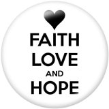 20MM love Print glass snaps buttons