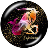 20MM Birthstone 12 constellations glass snap bottom