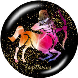 20MM Birthstone 12 constellations glass snap bottom