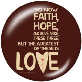 20MM love Print glass snaps buttons