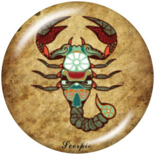 20MM Birthstone 12 constellations glass snap bottom