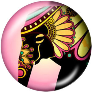 20MM elephant Print glass snaps buttons