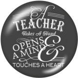 20MM teacher Print glass snaps buttons