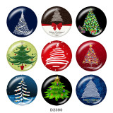 20MM Christmas glass snaps buttons