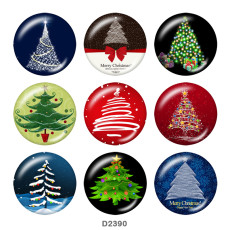 20MM Christmas glass snaps buttons