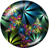 20MM decorative pattern glass snaps buttons