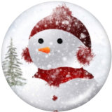 20MM Christmas glass snaps buttons