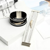 Multi layer Bracelet woven Bracelet leaf wide edge Bracelet