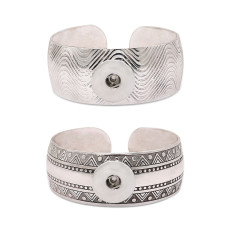 1 buttons snap Ancient silver bracelet fit snaps jewelry