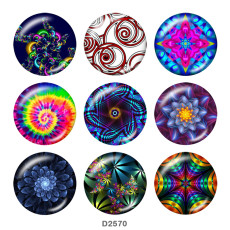 20MM decorative pattern glass snaps buttons