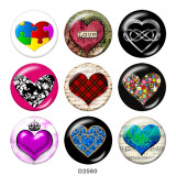 20MM love glass snaps buttons