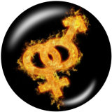 20MM Symbol glass snaps buttons