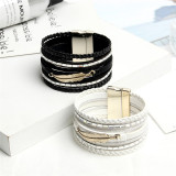 Multi layer Bracelet woven Bracelet leaf wide edge Bracelet