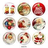 20MM Christmas glass snaps buttons