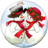 20MM Christmas glass snaps buttons