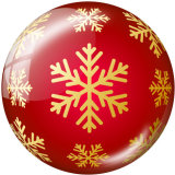 20MM Christmas glass snaps buttons