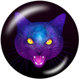 20MM cat Print glass snaps buttons