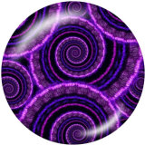 20MM decorative pattern Print glass snaps buttons