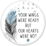 20MM Feather glass snaps buttons