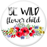 20MM flower glass snaps buttons