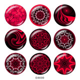 20MM decorative pattern Print glass snaps buttons