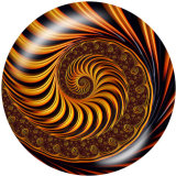 20MM decorative pattern Print glass snaps buttons