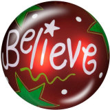 20MM Christmas glass snaps buttons