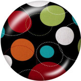 20MM decorative pattern Print glass snaps buttons