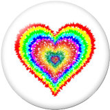 20MM rainbow glass snaps buttons LGBT