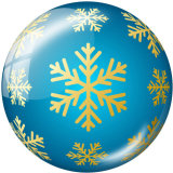 20MM Christmas glass snaps buttons