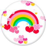 20MM rainbow glass snaps buttons LGBT