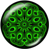 20MM decorative pattern Print glass snaps buttons