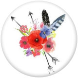 20MM flower glass snaps buttons