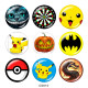 20MM game cartoon Print glass snaps buttons