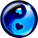 20MM Taiji Print glass snaps buttons
