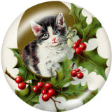 20MM Christmas glass snaps buttons