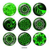 20MM decorative pattern Print glass snaps buttons