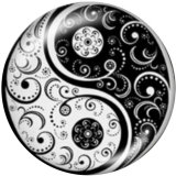 20MM Taiji Print glass snaps buttons
