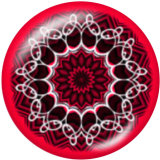 20MM decorative pattern Print glass snaps buttons