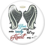 20MM Feather glass snaps buttons