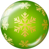 20MM Christmas glass snaps buttons