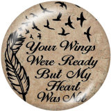 20MM Feather glass snaps buttons