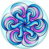 20MM decorative pattern glass snaps buttons