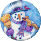 20MM Christmas glass snaps buttons