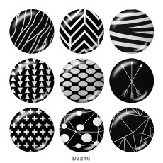 20MM decorative pattern Print glass snaps buttons