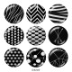 20MM decorative pattern Print glass snaps buttons