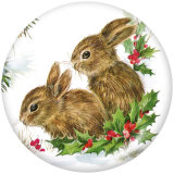 20MM Christmas glass snaps buttons