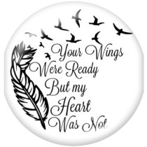 20MM Feather glass snaps buttons